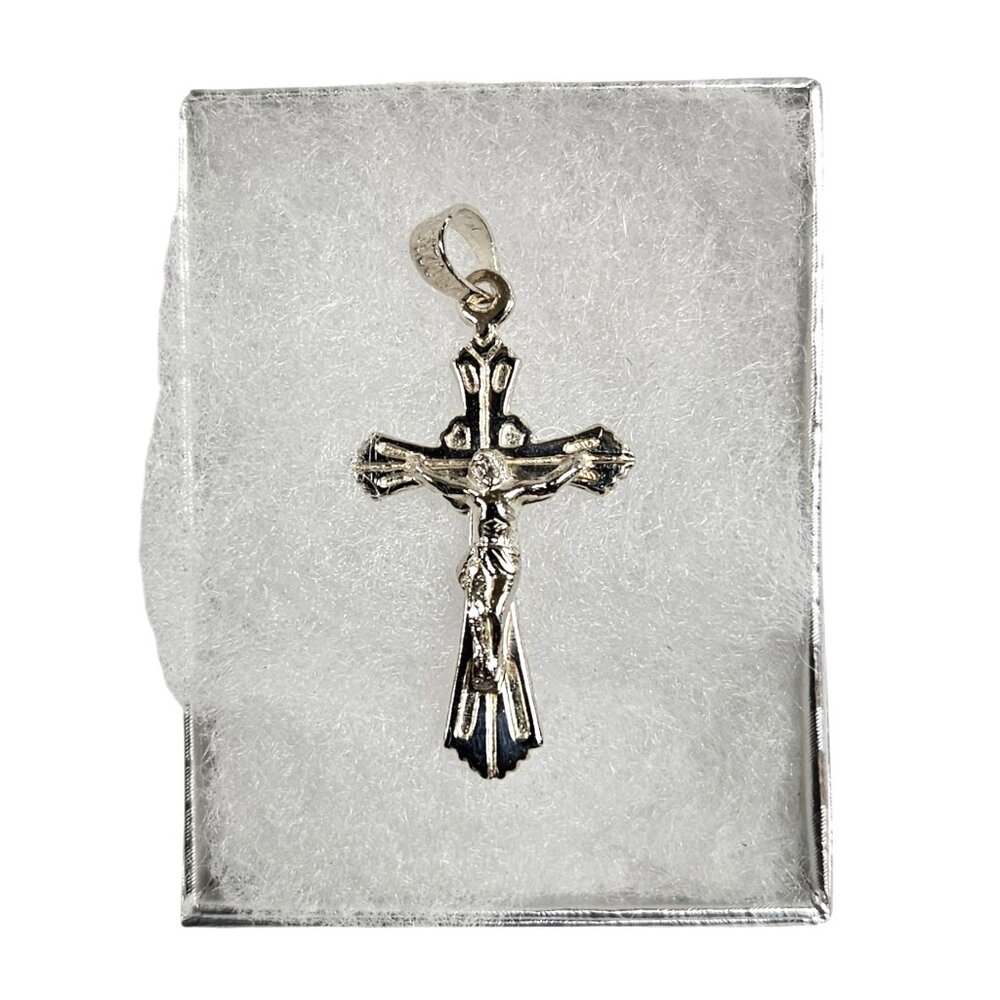 Unisex 925 Silver Jesus cross pendant